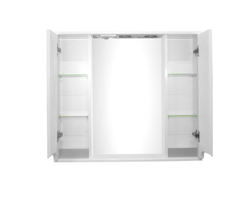 Зеркальный шкаф Aqualine PREMIUM LUX 80, металлик