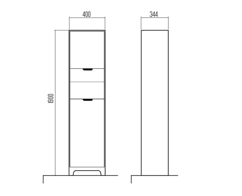 Spoguļskapītis Aqualine PREMIUM PLUS, kreisais