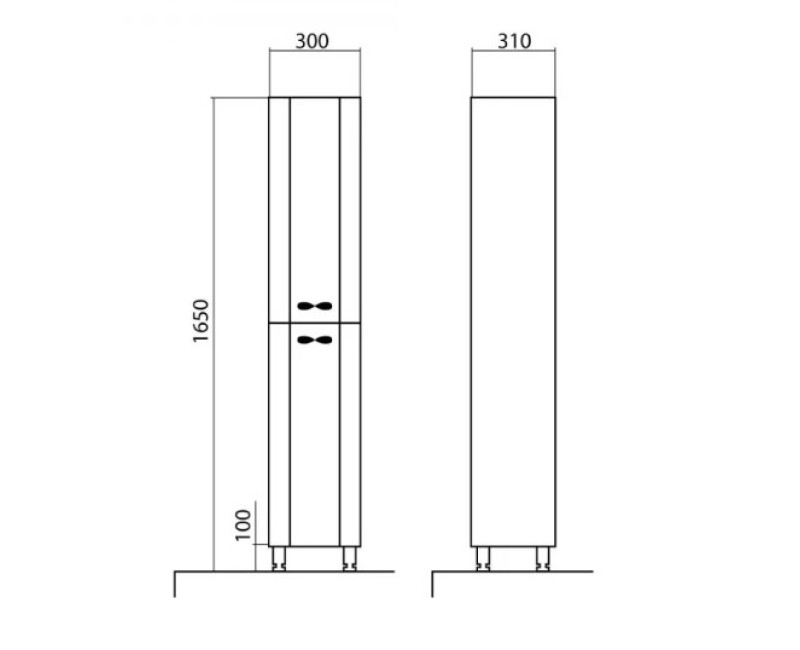 Augstais skapis (Penālis) Aqua Rodos Penālis ANITA R