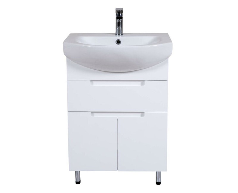 Шкаф для ванной комнаты Aqua Rodos QUADRO с раковиной RUNA 60