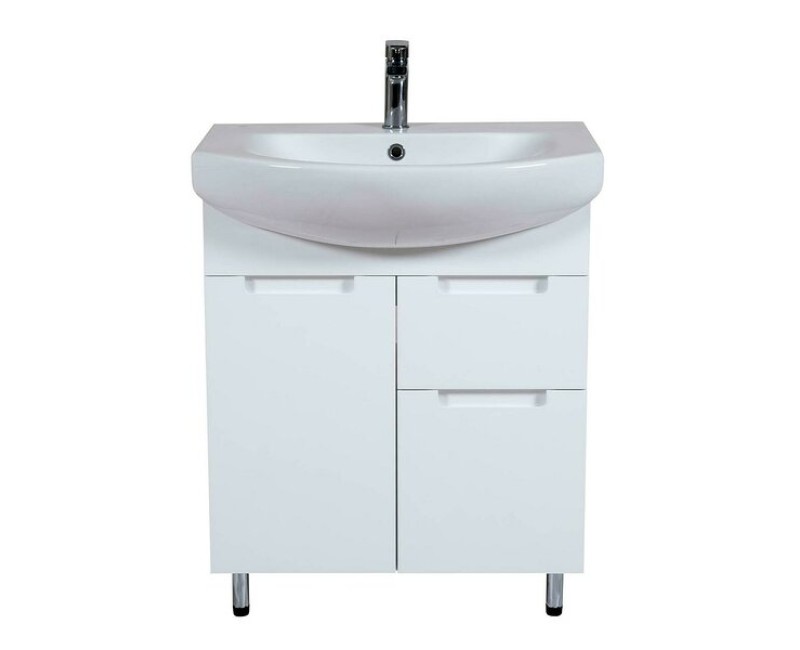 Шкаф для ванной комнаты Aqua Rodos QUADRO с раковиной РУНА 70