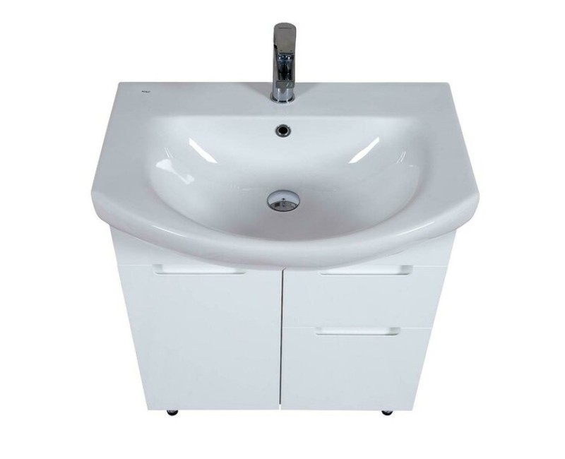 Шкаф для ванной комнаты Aqua Rodos QUADRO с раковиной РУНА 70