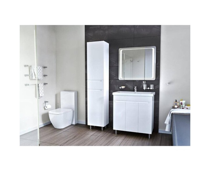 Шкаф для ванной комнаты Aqua Rodos OMEGA с раковиной COMO 80