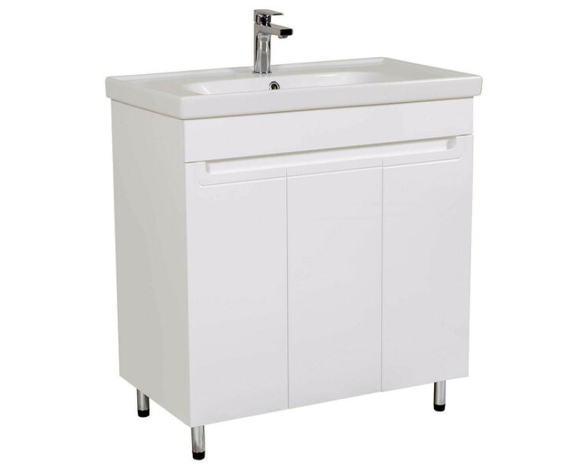 Шкаф для ванной комнаты Aqua Rodos OMEGA с раковиной COMO 80