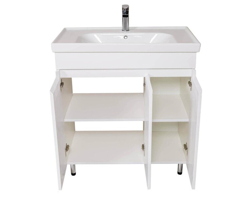 Шкаф для ванной комнаты Aqua Rodos OMEGA с раковиной COMO 80