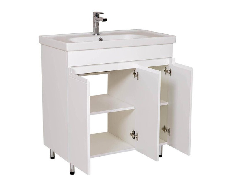 Шкаф для ванной комнаты Aqua Rodos OMEGA с раковиной COMO 80