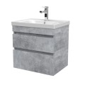 Шкаф для ванной комнаты Aqua Rodos VINTAGE BETON с раковиной FRAME 60