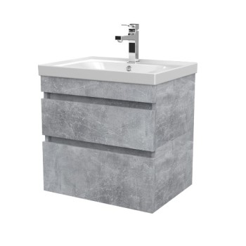 Vannas istabas skapītis Aqua Rodos VINTAGE BETON ar izlietni FRAME 60