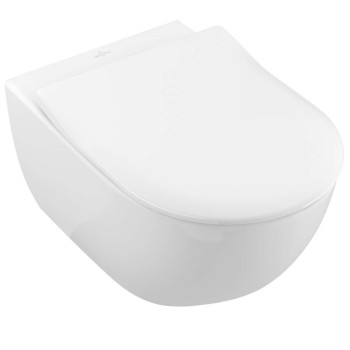 Комплект для унитаза, рамой Geberit Duofix и унитазом Villeroy & Boch, крышкой SoftClose QR, с белой кнопкой Sigma01