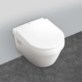 Комплект для унитазаGeberit Duofix с рамой и Rimfree унитазом Villeroy & Boch с крышкой SoftClose, кнопка Sigma01 Chrome