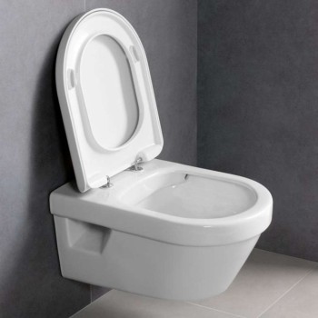 Комплект для унитаза Geberit Duofix с Rimfree унитазом Villeroy & Boch с крышкой SoftClose, кнопка Sigma01 White