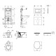 Tualetes poda komplekts Geberit Duofix rāmis ar Alpha Rimless podu ar SoftClose Vāku, Sigma30 Hromēta poga Tualetes poda komplekts Geberit Duofix rāmis ar Alpha Rimless podu ar SoftClose Vāku, Sigma30 Hromēta poga