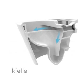 Подвесной горшок Kielle Gaia Rimless с крышкой Soft Close 30115002