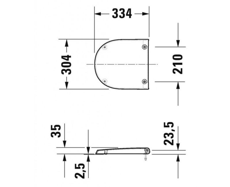 Крышка для писсуара Duravit ME от Starck с функцией SoftClose, белая