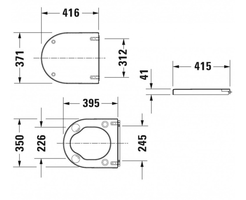 Кришка для унитаза Duravit Starck 3 с функцией SoftClose Белый 0062410000