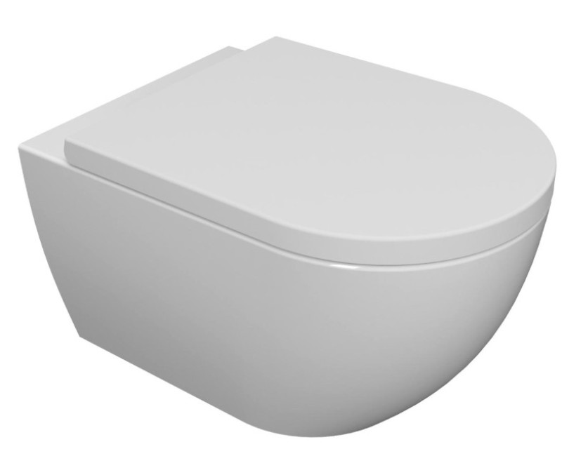 Комплект рамa Geberit Duofix c белой кнопкой Delta01, подвесной унитаз Kielle Oudee Rimlessс с крышкой SoftClose