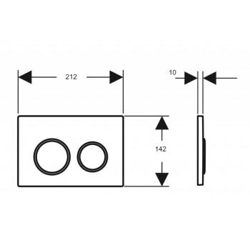 Poga iebūvējamam rāmim Geberit Omega20 Melna Balta Matēta 115.085.01.1