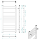 Полотенцесушитель / Радиатор Sapho Metro 45x89 см, 239 Вт, хром 0411-03