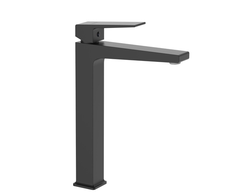 Смеситель для раковины Kielle Arkas I приподнятый черный матовый 10111114