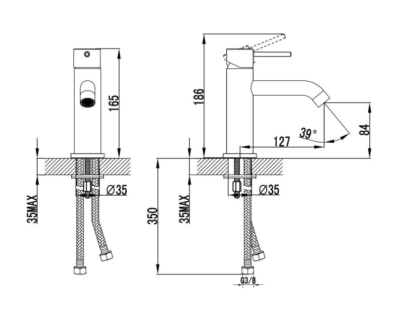 Izlietnes maisītājs Kielle Oudee Hromēts 10115100