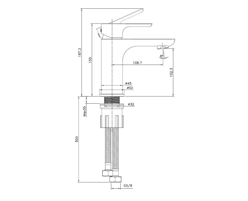 Izlietnes maisītājs Kielle Vega Hromēts 10118100