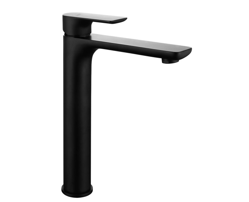 Смеситель для раковины Kielle Vega приподнятый черный матовый 10118114