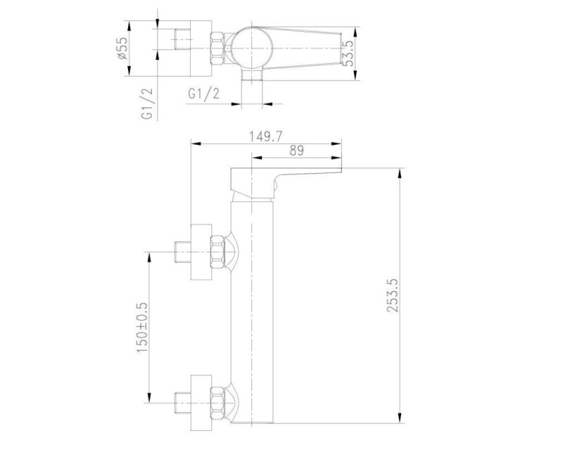 Dušas maisītājs Kielle Harmonia Hromēts 10223100