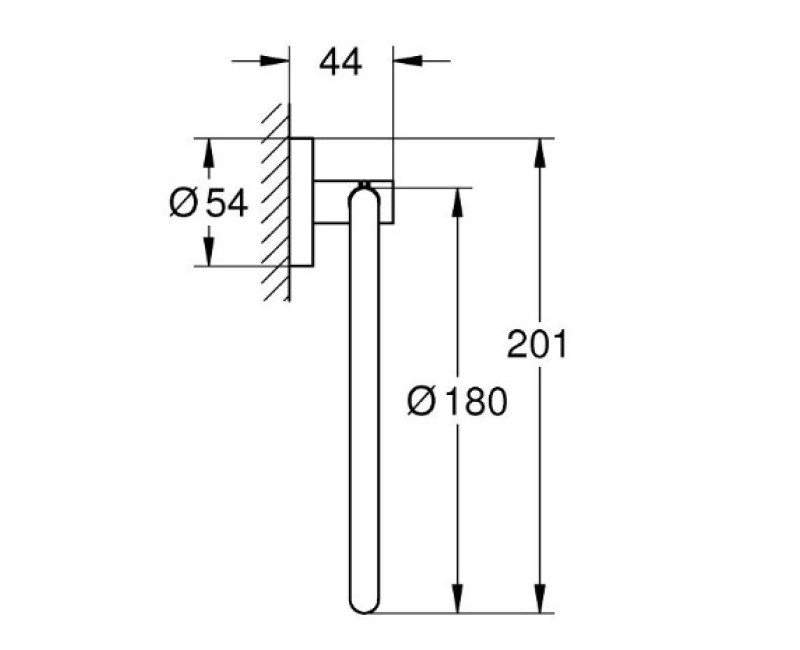 Полотенцедержатель Grohe Essentials Черный Матовый 1024612430