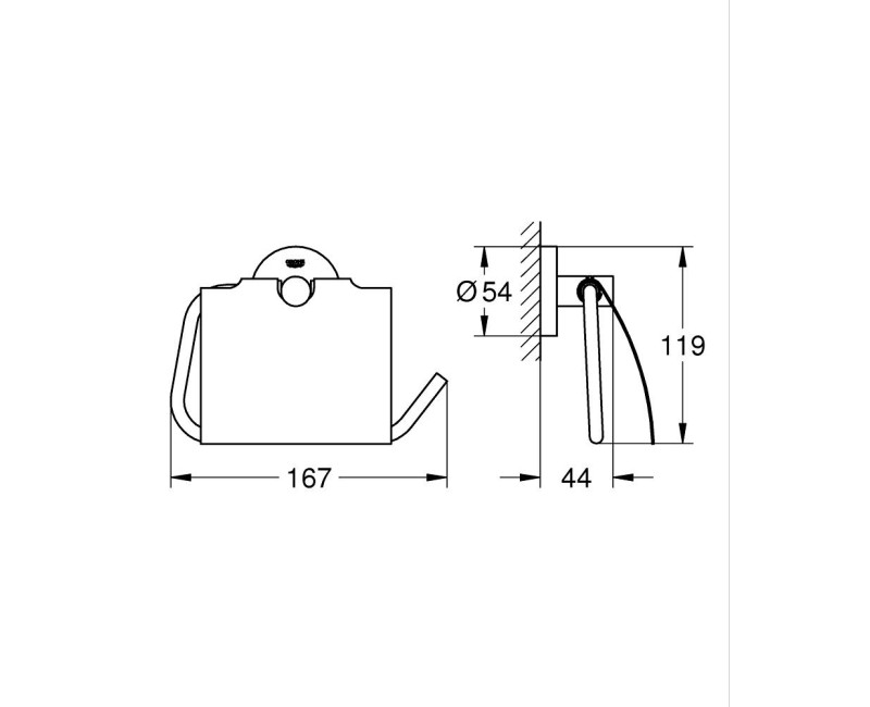 Держатель для туалетной бумаги Grohe Essentials StarLight® с отделкой brushed cool sunrise 40367GN1