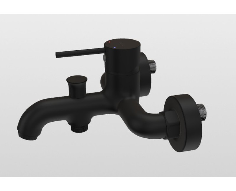 Смеситель для ванны/душа Kielle Oudee черный матовый