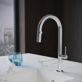 Смеситель для кухни Kielle Oudee выдвижной Хром 10502110