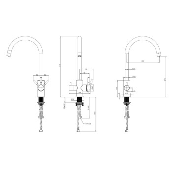 Virtuves maisītājs Kielle Wimeo filtrētam ūdenim Hromēts 10525F00