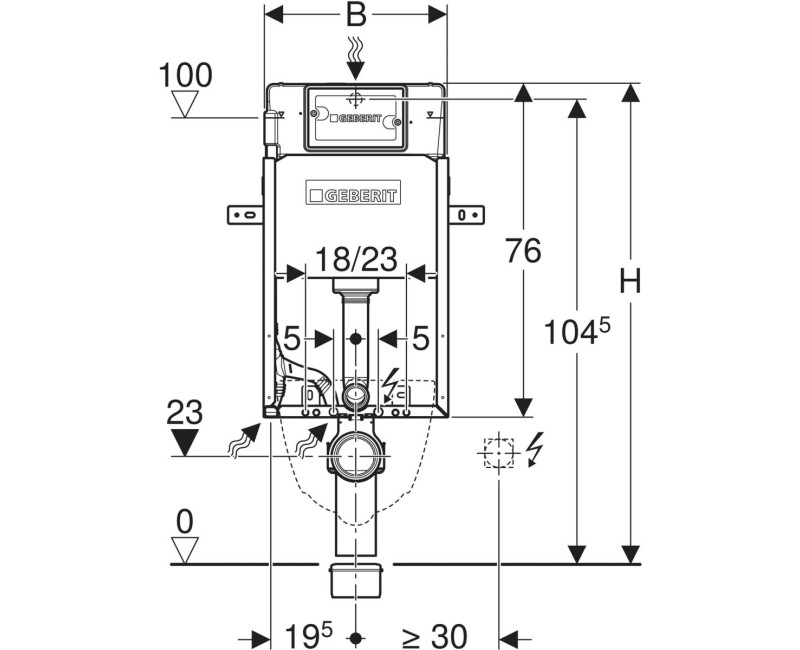 Pама для унитаза Geberit Kombifix 110.100.00.1