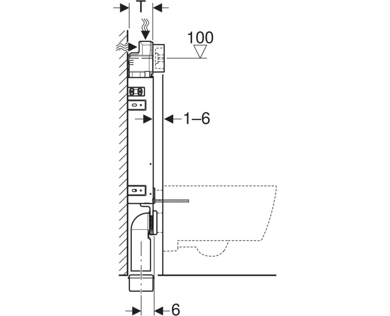 Pама для унитаза Geberit Kombifix 110.100.00.1