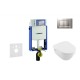 Tualetes poda komplekts Geberit Kombifix rāmis ar Villeroy & Boch Rimless podu ar SoftClose Vāku, Sigma30 Hroma poga Tualetes poda komplekts Geberit Kombifix rāmis ar Villeroy & Boch Rimless podu ar SoftClose Vāku, Sigma30 Hroma poga
