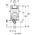 Iebūvējamais rāmis Geberit Duofix podam ar ventilāciju H=1.08m 110.367.00.5