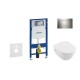 Tualetes poda komplekts Geberit Duofix rāmis ar Villeroy & Boch Rimless podu ar SoftClose Vāku, Sigma30 Hromēta poga Tualetes poda komplekts Geberit Duofix rāmis ar Villeroy & Boch Rimless podu ar SoftClose Vāku, Sigma30 Hromēta poga