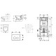 Tualetes poda komplekts Geberit Duofix rāmis ar Villeroy & Boch Rimless podu ar SoftClose Vāku, Sigma30 Hromēta poga Tualetes poda komplekts Geberit Duofix rāmis ar Villeroy & Boch Rimless podu ar SoftClose Vāku, Sigma30 Hromēta poga