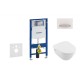Tualetes poda komplekts Geberit Duofix rāmis ar Villeroy & Boch Rimless podu ar SoftClose Vāku, Sigma50 Balta poga Tualetes poda komplekts Geberit Duofix rāmis ar Villeroy & Boch Rimless podu ar SoftClose Vāku, Sigma50 Balta poga