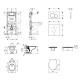 Tualetes poda komplekts Geberit Duofix rāmis ar Alpha Rimless podu ar SoftClose Vāku, Sigma01 Balta poga Tualetes poda komplekts Geberit Duofix rāmis ar Alpha Rimless podu ar SoftClose Vāku, Sigma01 Balta poga