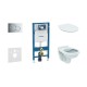 Tualetes poda komplekts Geberit Duofix rāmis ar Alpha Rimless podu ar SoftClose Vāku, Sigma01 Hromēts poga Tualetes poda komplekts Geberit Duofix rāmis ar Alpha Rimless podu ar SoftClose Vāku, Sigma01 Hromēts poga