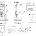 Комплект для унитаза, рамой Geberit Duofix и унитазомVilleroy & Boch, крышкой SoftClose, с белой кнопкой Кнопка Sigma50