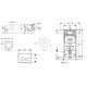 Tualetes poda komplekts Geberit Duofix rāmis ar Villeroy & Boch Rimless podu ar SoftClose Vāku, Sigma01 Matēta Hroma poga Tualetes poda komplekts Geberit Duofix rāmis ar Villeroy & Boch Rimless podu ar SoftClose Vāku, Sigma01 Matēta Hroma poga