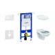 Tualetes poda komplekts Geberit Duofix rāmis ar Alpha Rimless podu ar SoftClose Vāku, Sigma01 Balta poga Tualetes poda komplekts Geberit Duofix rāmis ar Alpha Rimless podu ar SoftClose Vāku, Sigma01 Balta poga