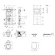 Tualetes poda komplekts Geberit Duofix rāmis ar Alpha Rimless podu ar SoftClose Vāku, Sigma30 Hromēta poga Tualetes poda komplekts Geberit Duofix rāmis ar Alpha Rimless podu ar SoftClose Vāku, Sigma30 Hromēta poga