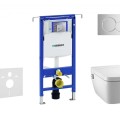 Комплект для унитазаGeberit Duofix с рамой и Rimfree унитазом Tece One с функцией биде, крышкой SoftClose, кнопкой Sigma01 Chrome