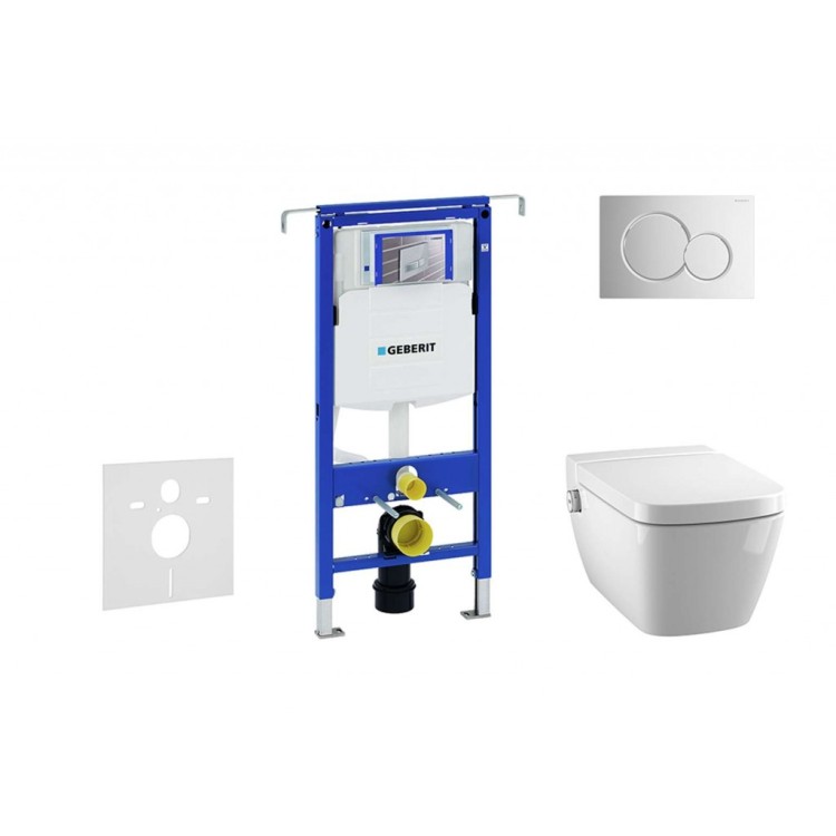Комплект для унитазаGeberit Duofix с рамой и Rimfree унитазом Tece One с функцией биде, крышкой SoftClose, кнопкой Sigma01 Chrome Комплект для унитазаGeberit Duofix с рамой и Rimfree унитазом Tece One с функцией биде, крышкой SoftClose, кнопкой Sigma01 Chrome