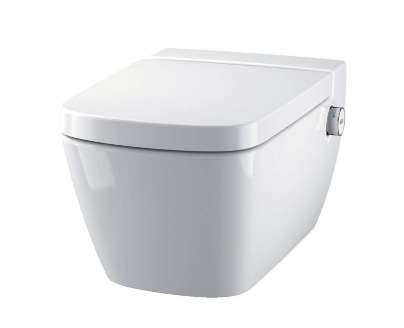 Комплект для унитазаGeberit Duofix с рамой и Rimfree унитазом Tece One с функцией биде, крышкой SoftClose, кнопкой Sigma30 Chrome