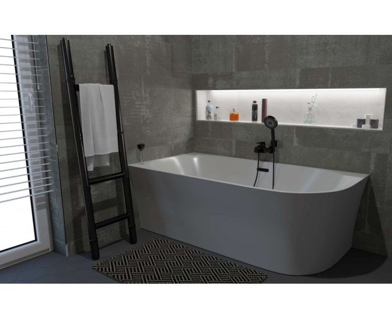 Brīvi stāvoša vanna Kielle Idolio 170x80cm, akrila, kreisā puse, balta 1122453L0