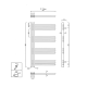 Dvieļu žāvētājs / Radiators Sapho DORLION 500x900mm, Balts 1130-50 Dvieļu žāvētājs / Radiators Sapho DORLION 500x900mm, Balts 1130-50